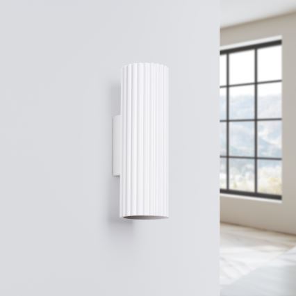 Brilagi - Applique murale LED CRESTO 2x GU10/10W/230V 20 cm blanche