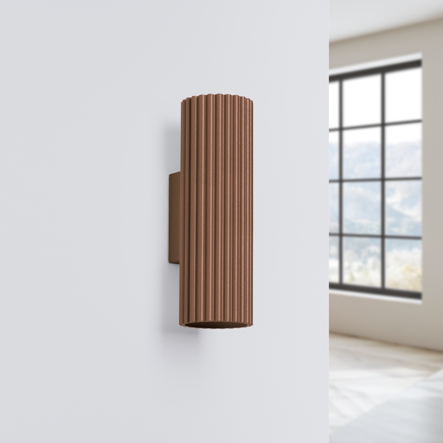 Brilagi - Applique murale LED CRESTO 2xGU10/10W/230V 20 cm brune