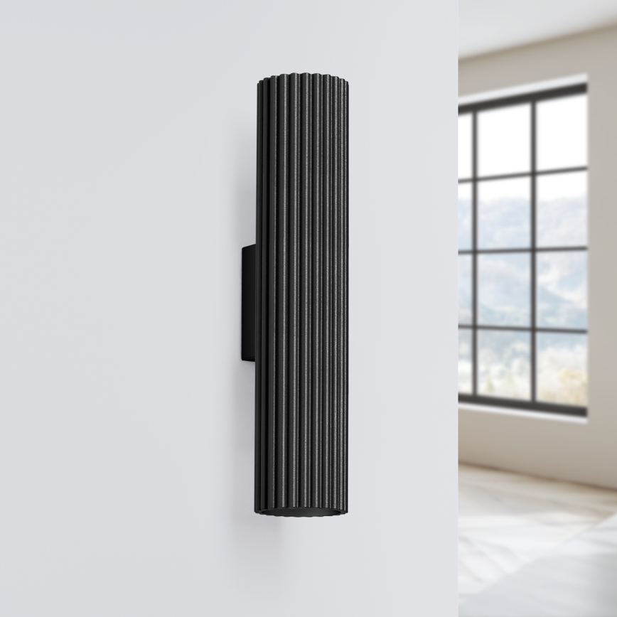 Brilagi - Applique murale LED CRESTO 2xGU10/10W/230V 30 cm noire