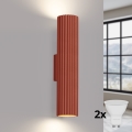 Brilagi - Applique murale LED CRESTO 2xGU10/10W/230V 30 cm rouge