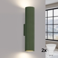 Brilagi - Applique murale LED CRESTO 2xGU10/10W/230V 30 cm verte