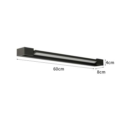 BRILAGI - LED applique murale d'extérieur AQUA LINE LED/18W/230V 60 cm IP44 noir CRI 90