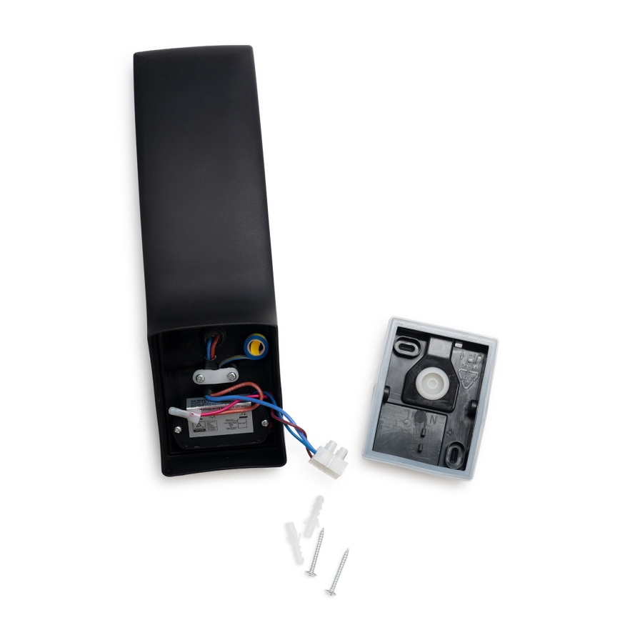 BRILAGI - Applique murale extérieure LED avec détecteur de mouvement et capteur crépusculaire ARCELO LED/12W/230V IP65 noire