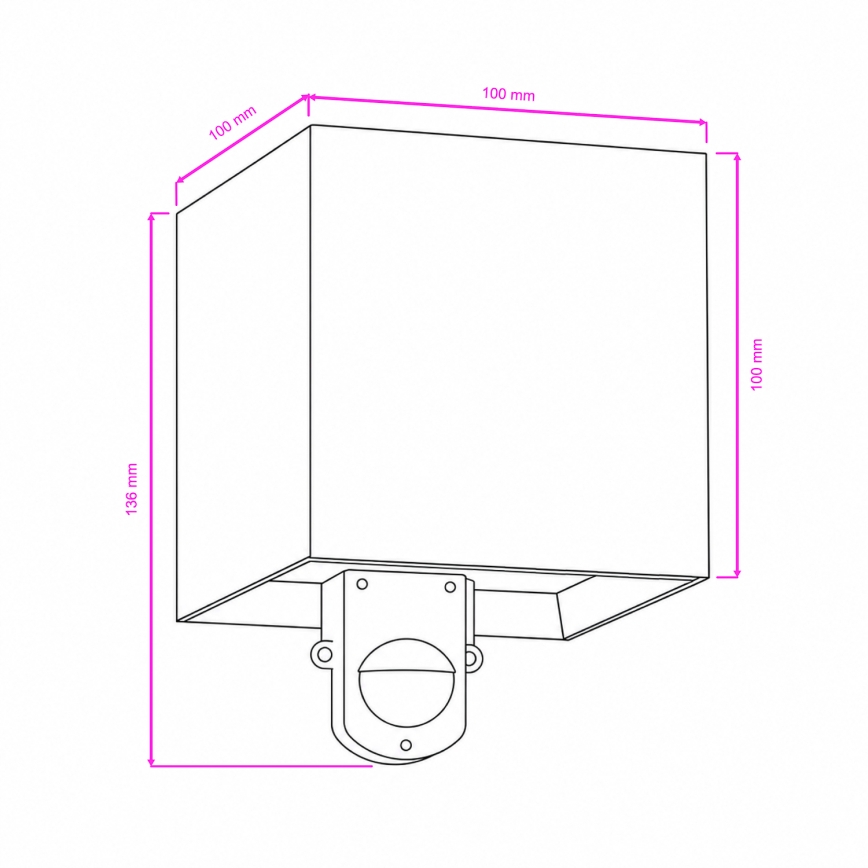 BRILAGI - Applique murale LED d'extérieur avec capteur CUBE LED/6W/230V marron IP65