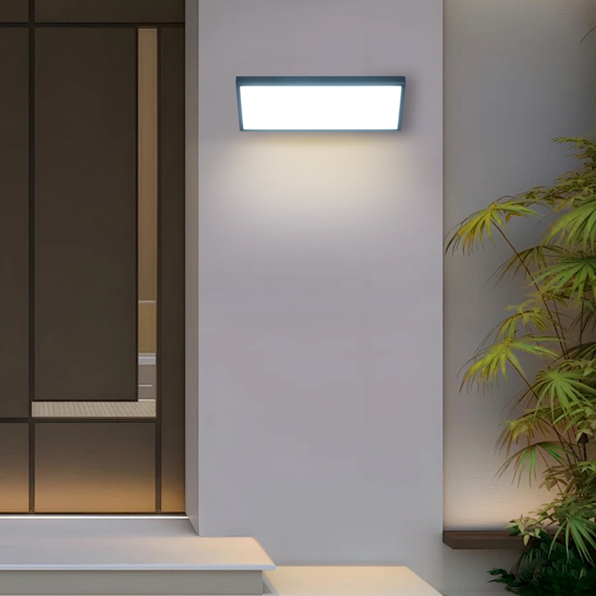 Brilagi - Applique murale extérieure LED avec capteur TRIANGLE LED/42W/230V 45 cm anthracite IP65