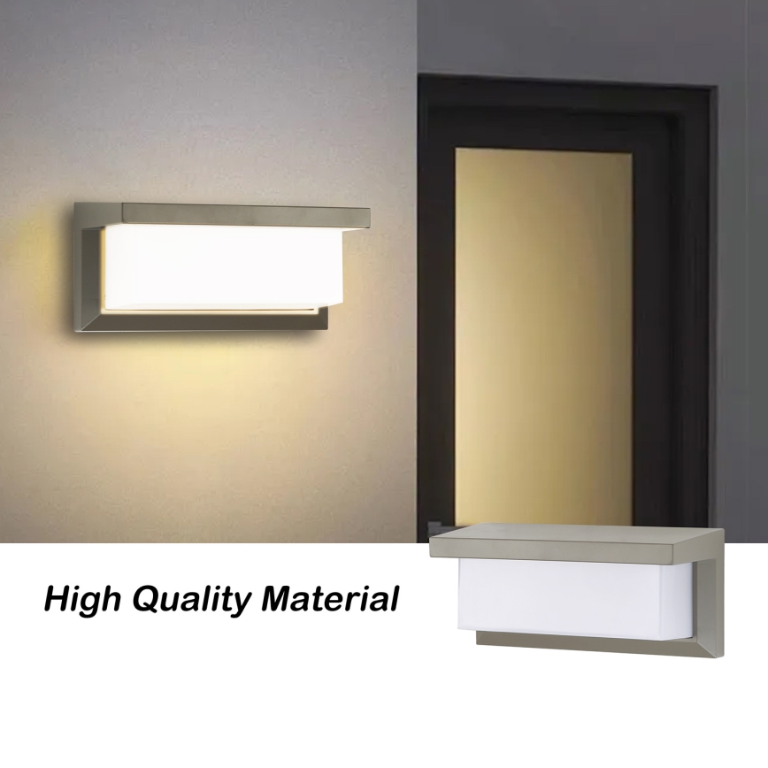 Brilagi - Applique murale d'extérieur LED à intensité variable BRICKY 1xE27/6W/230V 2700-6500K IP54 gris