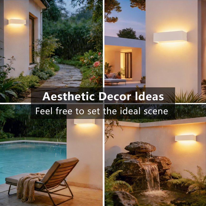 Brilagi - Applique murale LED d'extérieur DONNANI LED/12W/230V 30 cm blanche IP44
