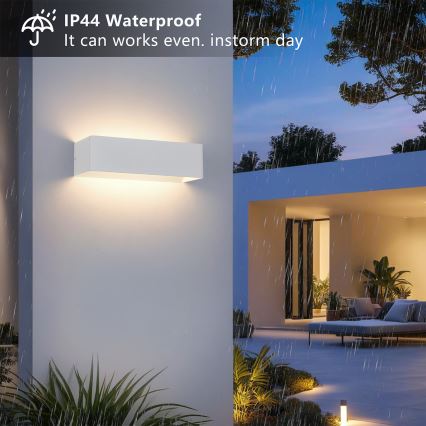 Brilagi - Applique murale LED d'extérieur DONNANI LED/12W/230V 30 cm blanche IP44