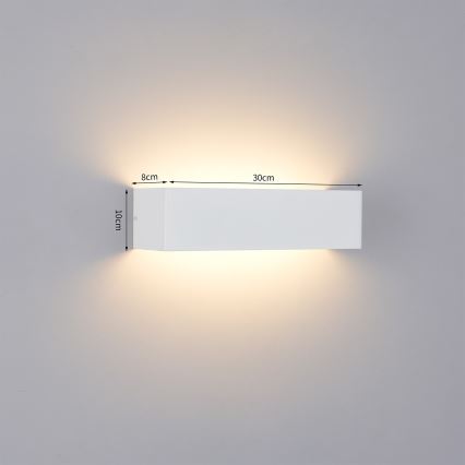 Brilagi - Applique murale LED d'extérieur DONNANI LED/12W/230V 30 cm blanche IP44