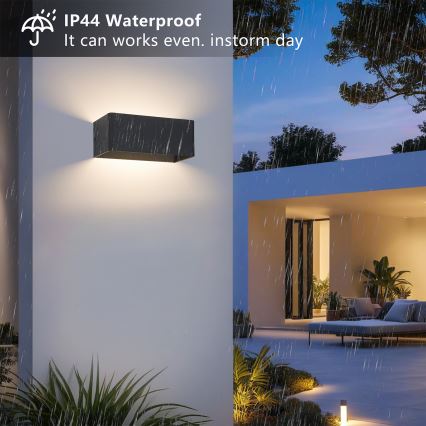 Brilagi - Applique murale LED d'extérieur DONNANI LED/7W/230V 20 cm noire IP44