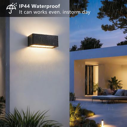 Brilagi - Applique murale LED d'extérieur DONNANI LED/7W/230V 20 cm noire IP44