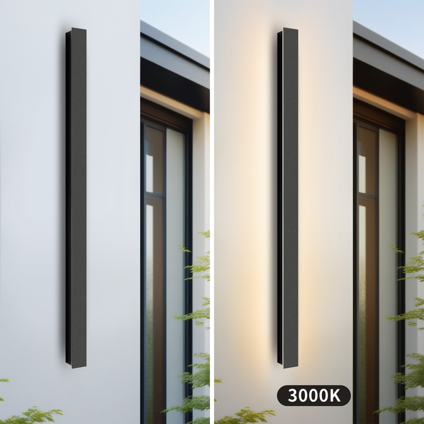 Brilagi - Applique murale LED d'extérieur LINEAR LED/22W/230V 3000K IP65 100 cm noire IRC 90