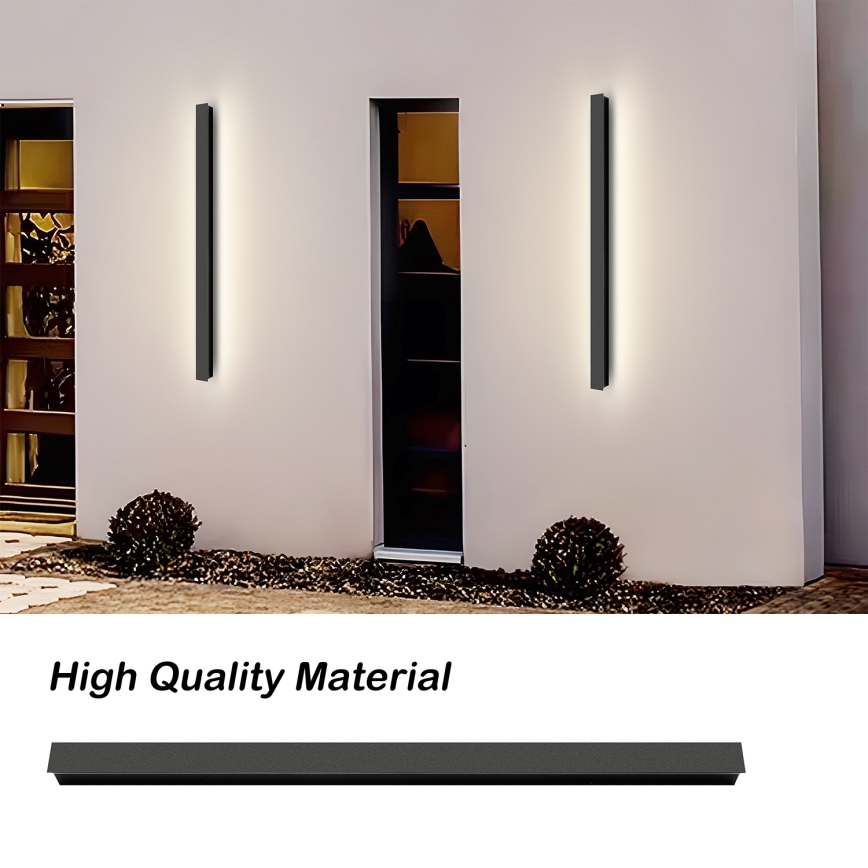 Brilagi - Applique murale LED d'extérieur LINEAR LED/22W/230V 3000K IP65 100 cm noire IRC 90