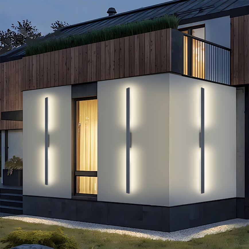 Brilagi - Applique murale extérieure LUNA LED 30W/230V 3000K IP65 150 cm anthracite IRC 90