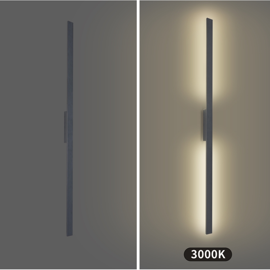 Brilagi - Applique murale extérieure LUNA LED 30W/230V 3000K IP65 150 cm anthracite IRC 90