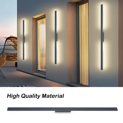 Brilagi - Applique murale extérieure LUNA LED 30W/230V 3000K IP65 150 cm anthracite IRC 90