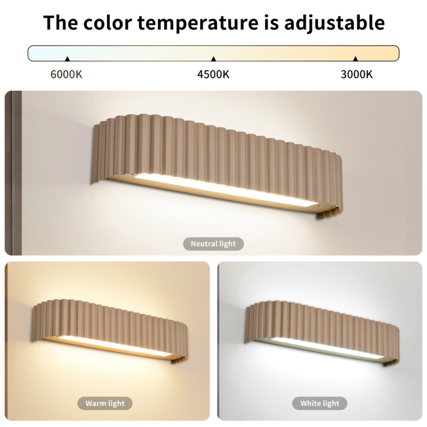 BRILAGI - Applique murale LED dimmable FALCON MODERN LED/14W/230V 3000-6000K 40 cm beige + télécommande