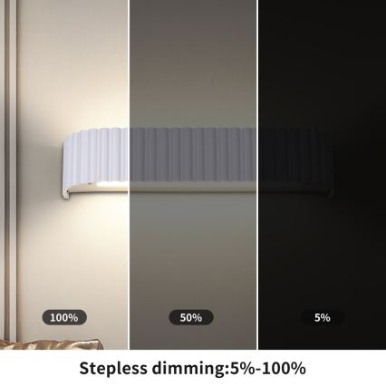 BRILAGI - Applique murale LED dimmable FALCON MODERN LED/14W/230V 3000-6000K 40 cm blanche + télécommande