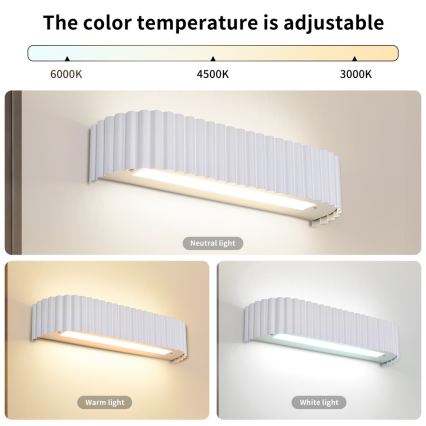 BRILAGI - Applique murale LED dimmable FALCON MODERN LED/14W/230V 3000-6000K 40 cm blanche + télécommande
