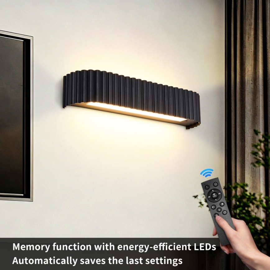 BRILAGI - Applique murale LED dimmable FALCON MODERN LED/14W/230V 3000-6000K 40 cm noire + télécommande
