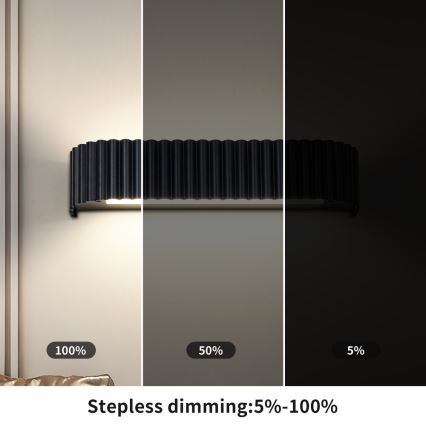 BRILAGI - Applique murale LED dimmable FALCON MODERN LED/14W/230V 3000-6000K 40 cm noire + télécommande