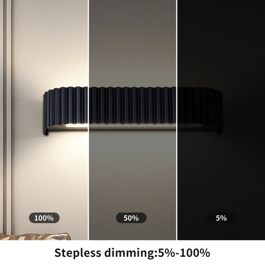 BRILAGI - Applique murale LED dimmable FALCON MODERN LED/14W/230V 3000-6000K 40 cm noire + télécommande