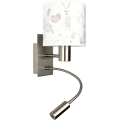 Brilagi - Applique murale LED enfantine flexible BOBO 1xE27/25W/230V + LED/3W chrome mat/blanc/motifs lapins