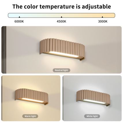 Brilagi - Applique murale LED FALCON MODERN LED/10W/230V 30 cm 3000/4500/6000K beige