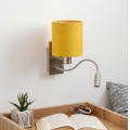 Brilagi - Applique murale LED flexible NUBILA 1xE27/25W/230V + LED/3W chrome mat/jaune