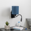 Brilagi - Applique murale LED flexible NUBILA 1xE27/25W/230V + LED/3W noir/bleu foncé