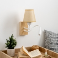 Brilagi - Applique murale LED flexible NUBILA WOOD 1xE27/25W/230V + LED/3W chêne/marron clair