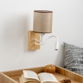 Brilagi - Applique murale LED flexible NUBILA WOOD 1xE27/25W/230V + LED/3W chêne/marron