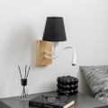 Brilagi - Applique murale LED flexible NUBILA WOOD 1xE27/25W/230V + LED/3W chêne/noir