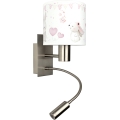 Brilagi - Applique murale LED flexible pour enfants BOBO 1xE27/25W/230V + LED/3W chrome mat/crème/motifs lapins
