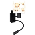 Brilagi - Applique murale LED flexible pour enfants BOBO 1xE27/25W/230V + LED/3W noir/blanc/oursons