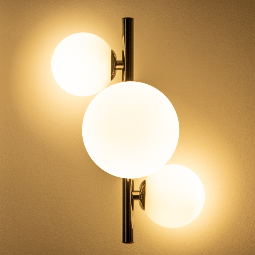 Brilagi - Applique murale LED MILLA 3xG9/3W/230V chrome brillant/blanc