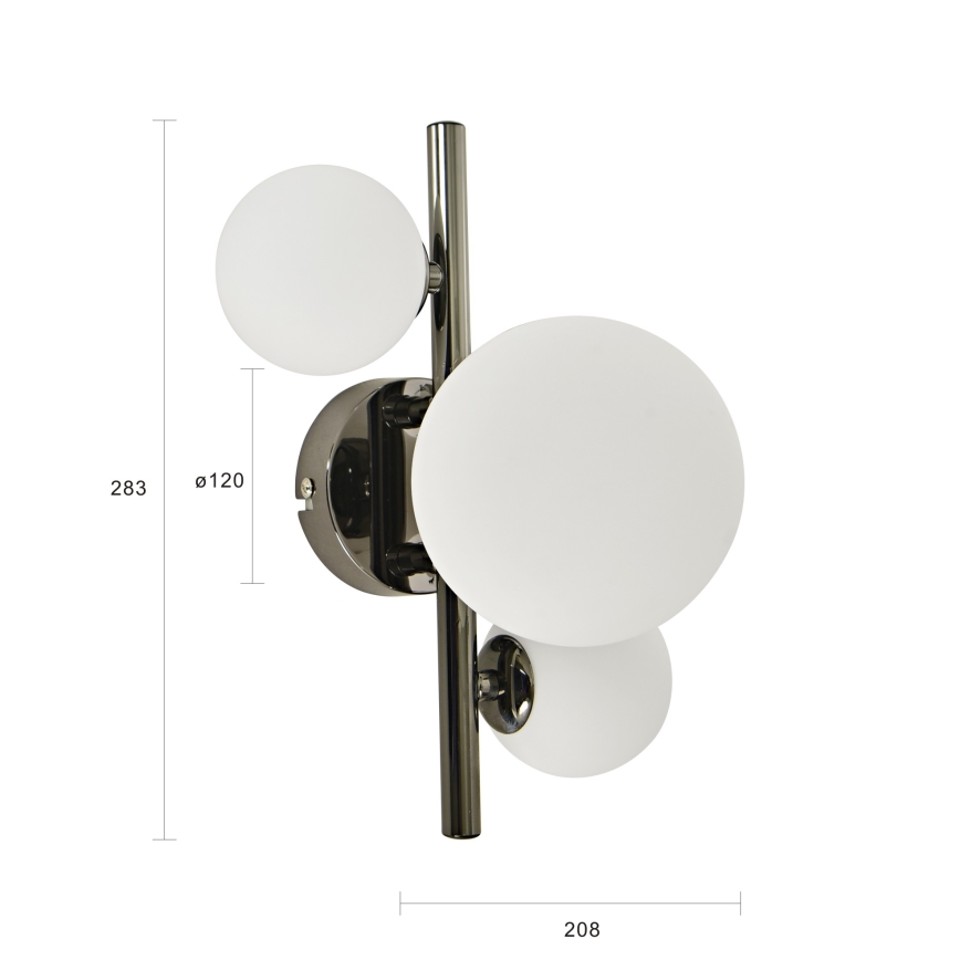 Brilagi - Applique murale LED MILLA 3xG9/3W/230V chrome brillant/blanc