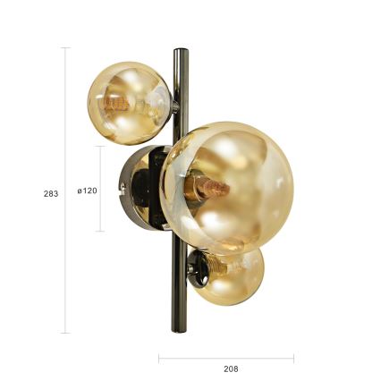 Brilagi - Applique murale LED MILLA 3xG9/3W/230V chrome brillant/doré