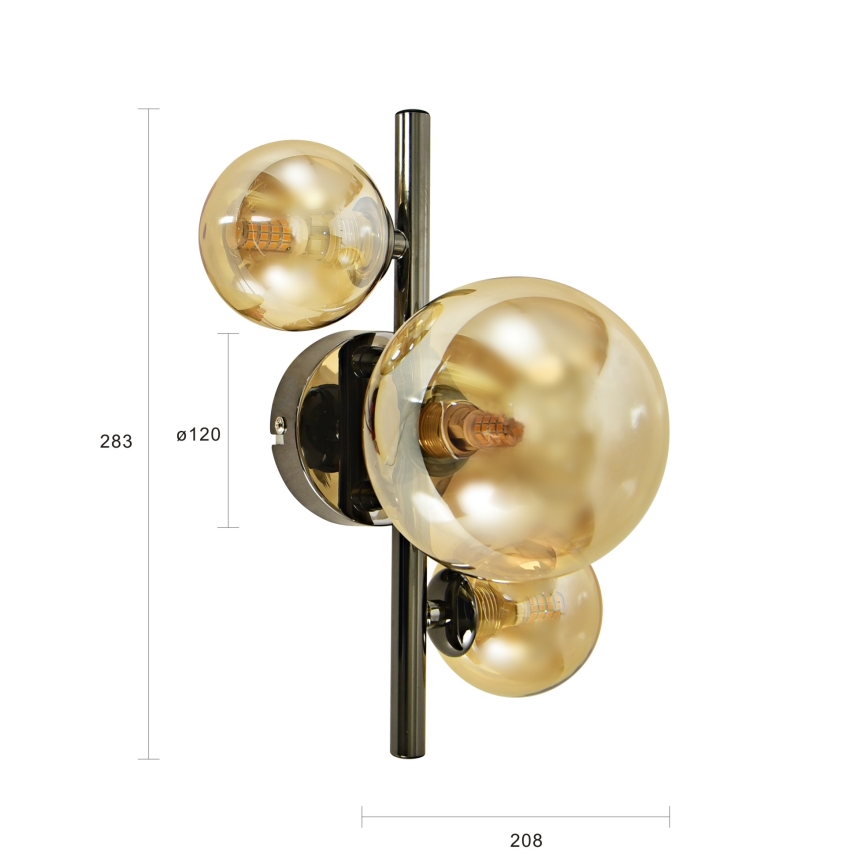Brilagi - Applique murale LED MILLA 3xG9/3W/230V chrome brillant/doré