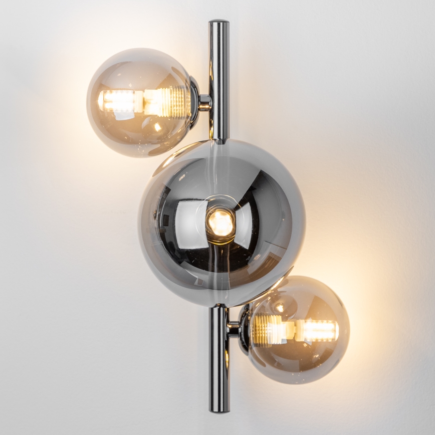 Brilagi - Applique murale LED MILLA 3xG9/3W/230V chrome brillant/fumé