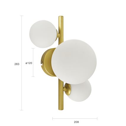 Brilagi - Applique murale LED MILLA 3xG9/3W/230V doré/blanc
