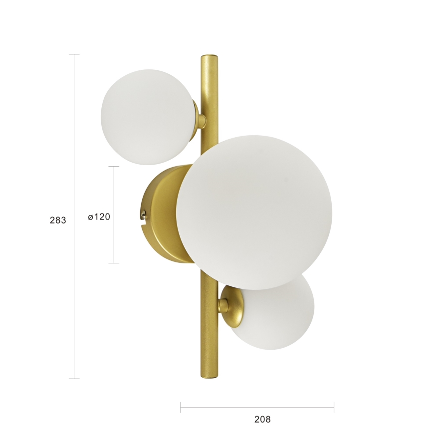 Brilagi - Applique murale LED MILLA 3xG9/3W/230V doré/blanc
