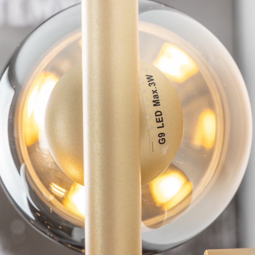 Brilagi - Applique murale LED MILLA 3xG9/3W/230V doré/fumé