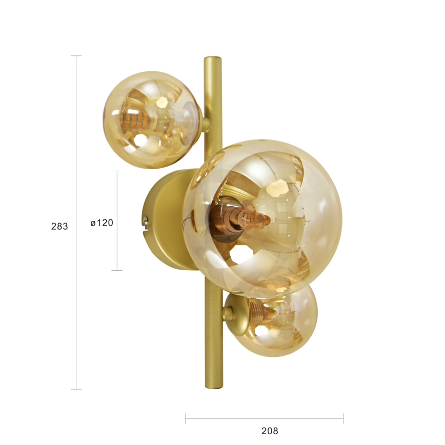 Brilagi - Applique murale LED MILLA 3xG9/3W/230V doré