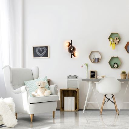 Brilagi - Applique murale LED MILLA 3xG9/3W/230V marron/marron fumé