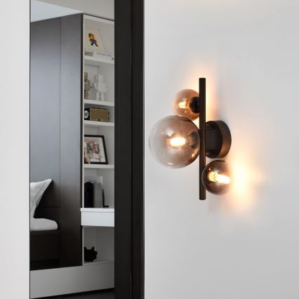 Brilagi - Applique murale LED MILLA 3xG9/3W/230V marron/marron fumé
