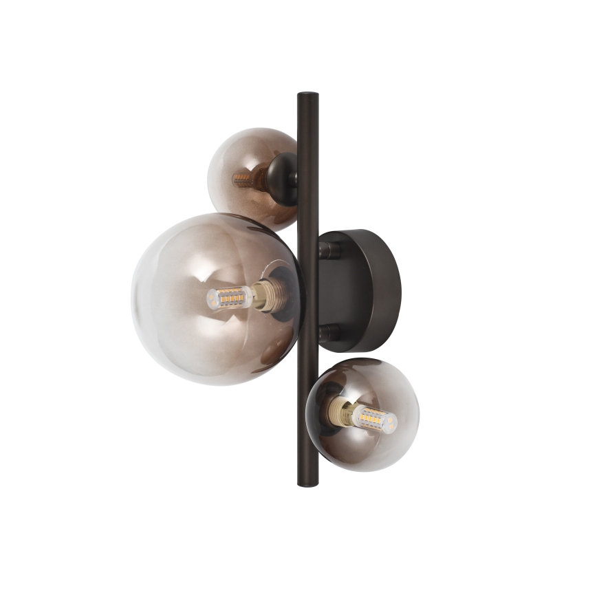 Brilagi - Applique murale LED MILLA 3xG9/3W/230V marron/marron fumé