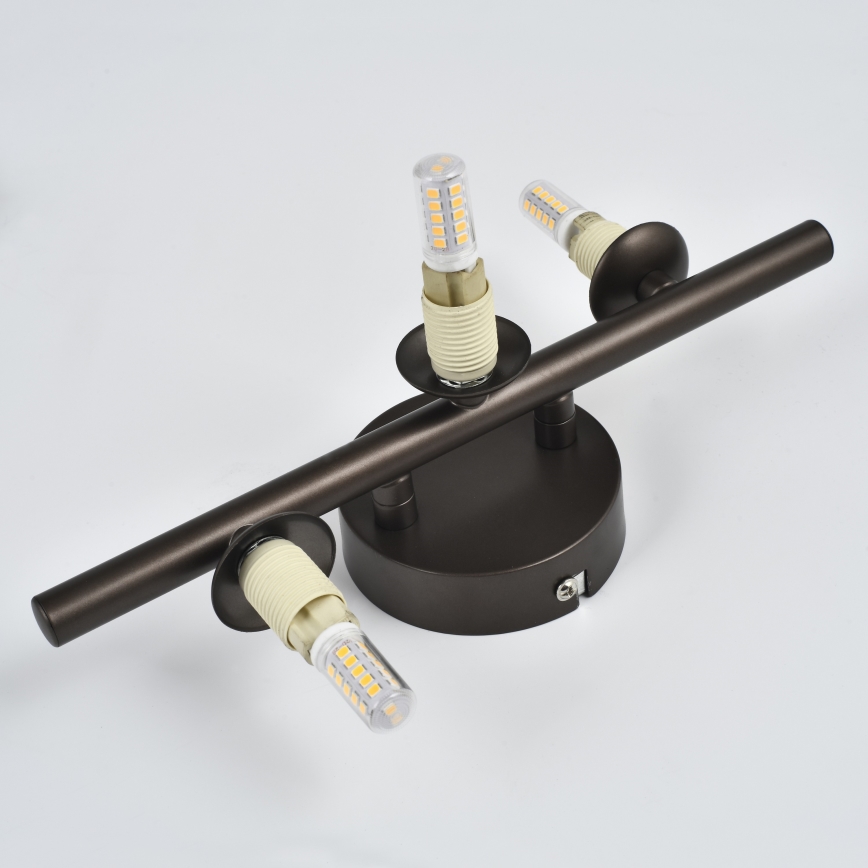 Brilagi - Applique murale LED MILLA 3xG9/3W/230V marron/marron fumé