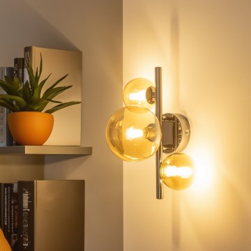 Brilagi - Applique murale LED MILLA 3xG9/3W/230V noir chromé/doré