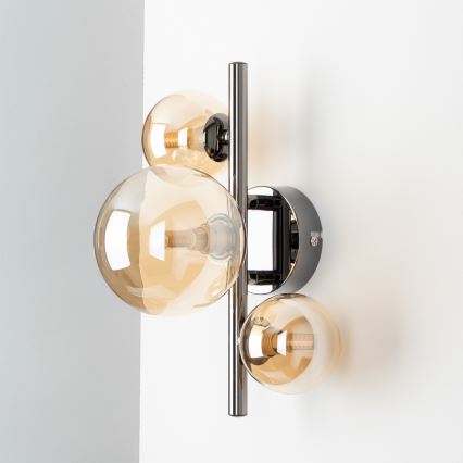 Brilagi - Applique murale LED MILLA 3xG9/3W/230V noir chromé/doré